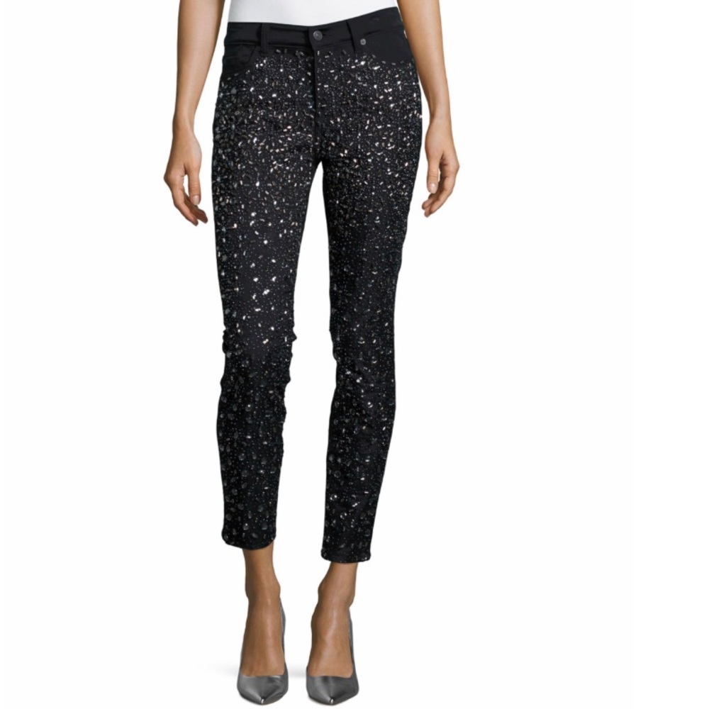 7 For all mankind embellished crystal Jeans 26